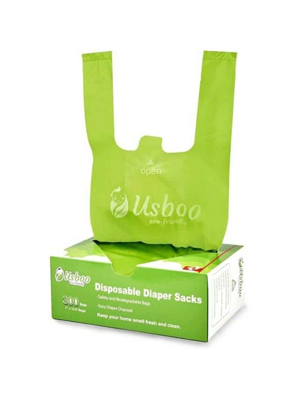 Disposable Diaper Bags 300 Count Biodegradable Easy Tie Baby Poop Sacks